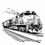 Modern Diesel Freight Train Coloring Pages 4