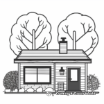 Modern Eco-Cabin Coloring Pages 4