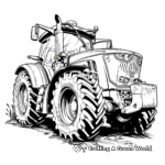 Modern Heavy Duty Tractor Coloring Pages 2