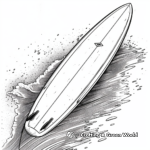 Modern Hybrid Surfboard Coloring Pages 1