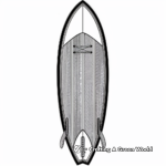 Modern Hybrid Surfboard Coloring Pages 3