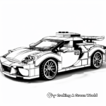 Modern Lego Sports Car Coloring Sheets 2
