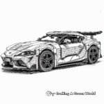 Modern Lego Sports Car Coloring Sheets 3