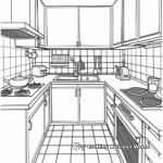 Modern Minimalist Kitchen Coloring Pages 1