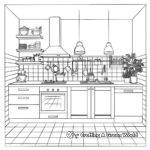 Modern Minimalist Kitchen Coloring Pages 2