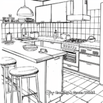 Modern Minimalist Kitchen Coloring Pages 3