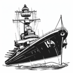 Modern Navy Battleship Coloring Pages 1