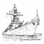 Modern Navy Battleship Coloring Pages 2