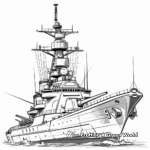 Modern Navy Battleship Coloring Pages 3