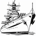 Modern Navy Battleship Coloring Pages 4