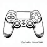 Modern PlayStation Controller Coloring Pages 1