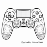 Modern PlayStation Controller Coloring Pages 2