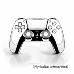 Modern PlayStation Controller Coloring Pages 3