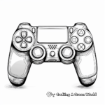 Modern PlayStation Controller Coloring Pages 4