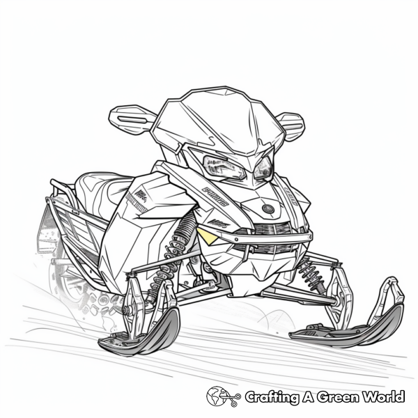 Snowmobile Coloring Pages - Free &amp; Printable!