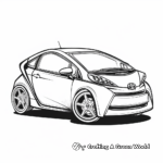 Modern Toyota Prius Coloring Pages for Adults 4