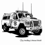 Modern Urban Police Truck Coloring Pages 1