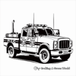 Modern Urban Police Truck Coloring Pages 3