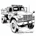 Modern Urban Police Truck Coloring Pages 4