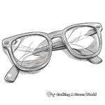 Modern Wayfarer Sunglasses Coloring Pages 1