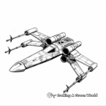 Modern X-Wing Starfighter Coloring Pages 2