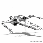 Modern X-Wing Starfighter Coloring Pages 3