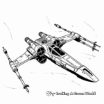 Modern X-Wing Starfighter Coloring Pages 4