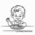 Monday Mealtime Coloring Pages 1