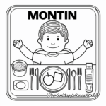 Monday Mealtime Coloring Pages 3