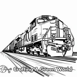Freight Train Coloring Pages - Free &amp; Printable!