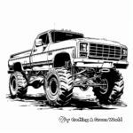 Monster Lifted Diesel Truck Coloring Pages 1