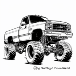 Monster Lifted Diesel Truck Coloring Pages 2