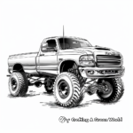 Monster Lifted Diesel Truck Coloring Pages 3