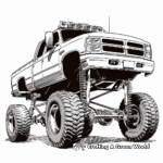 Monster Lifted Diesel Truck Coloring Pages 4