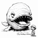 Monstro the Whale and Pinocchio Coloring Pages 2