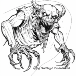 Monstrous Abyssal Demon Coloring Pages 3