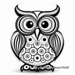 Moonlit Psychedelic Owl Coloring Pages 1