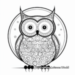 Moonlit Psychedelic Owl Coloring Pages 3