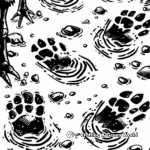 Moose Tracks in the Mud Coloring Pages 1