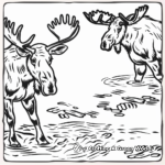 Moose Tracks in the Mud Coloring Pages 2