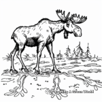 Moose Tracks in the Mud Coloring Pages 3