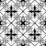 Moroccan Tile Pattern Coloring Pages 1