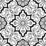 Moroccan Tile Pattern Coloring Pages 3