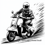 Motor Freestyle Stunt Scooter Coloring Pages 3