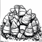 Multi-flavored Candy Corn Coloring Pages 3