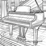 Musical Jazz Piano Coloring Pages 2