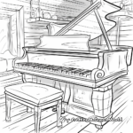 Musical Jazz Piano Coloring Pages 3