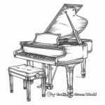 Musical Jazz Piano Coloring Pages 4