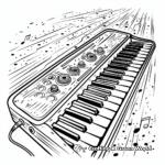 Musical Melodica Keyboard Coloring Pages 1