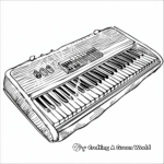 Musical Melodica Keyboard Coloring Pages 2
